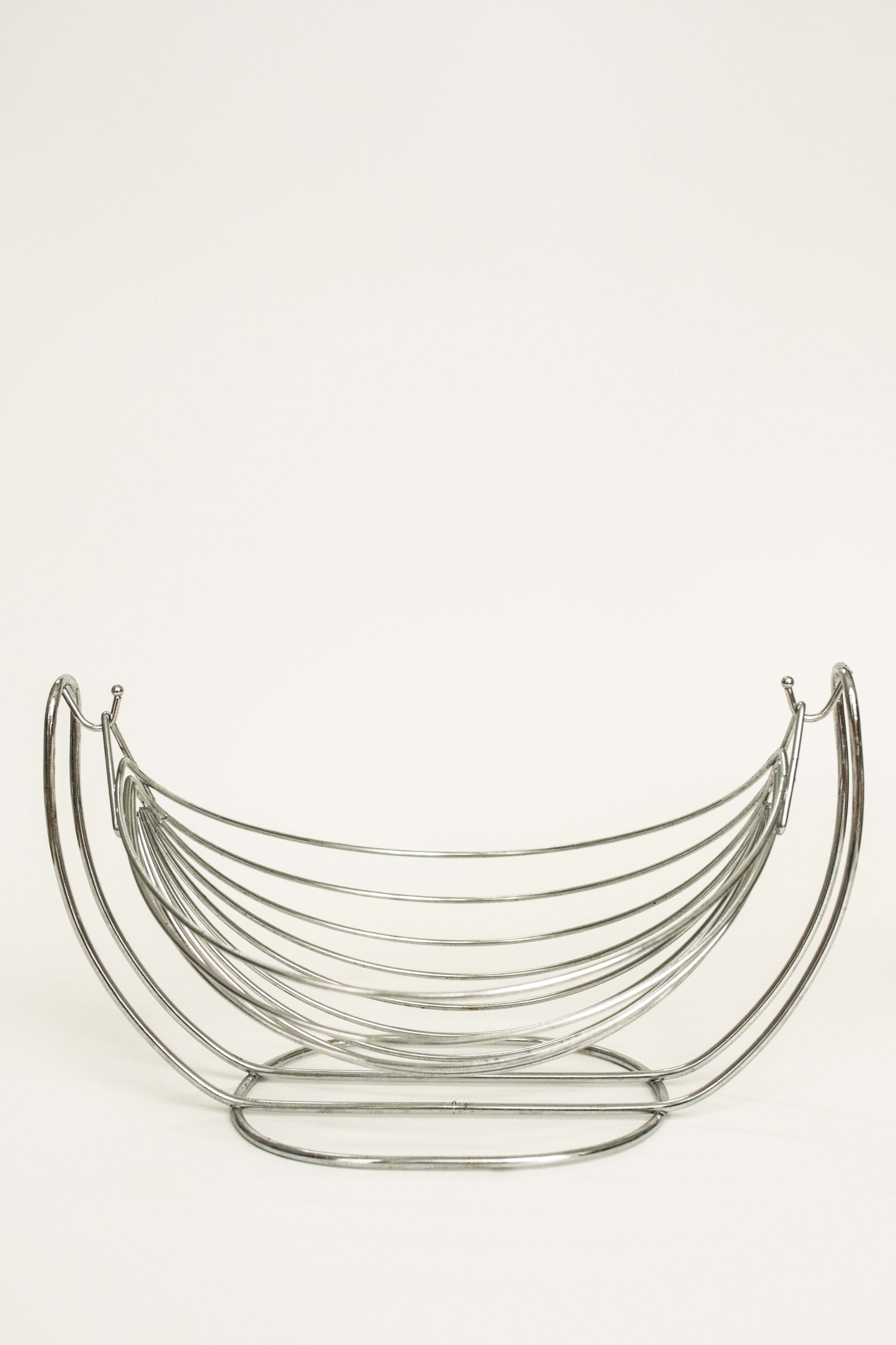 COMING SOON: One-of-a-kind Retro-Style Chrome Wire Fruit Basket | Laura Rees Art