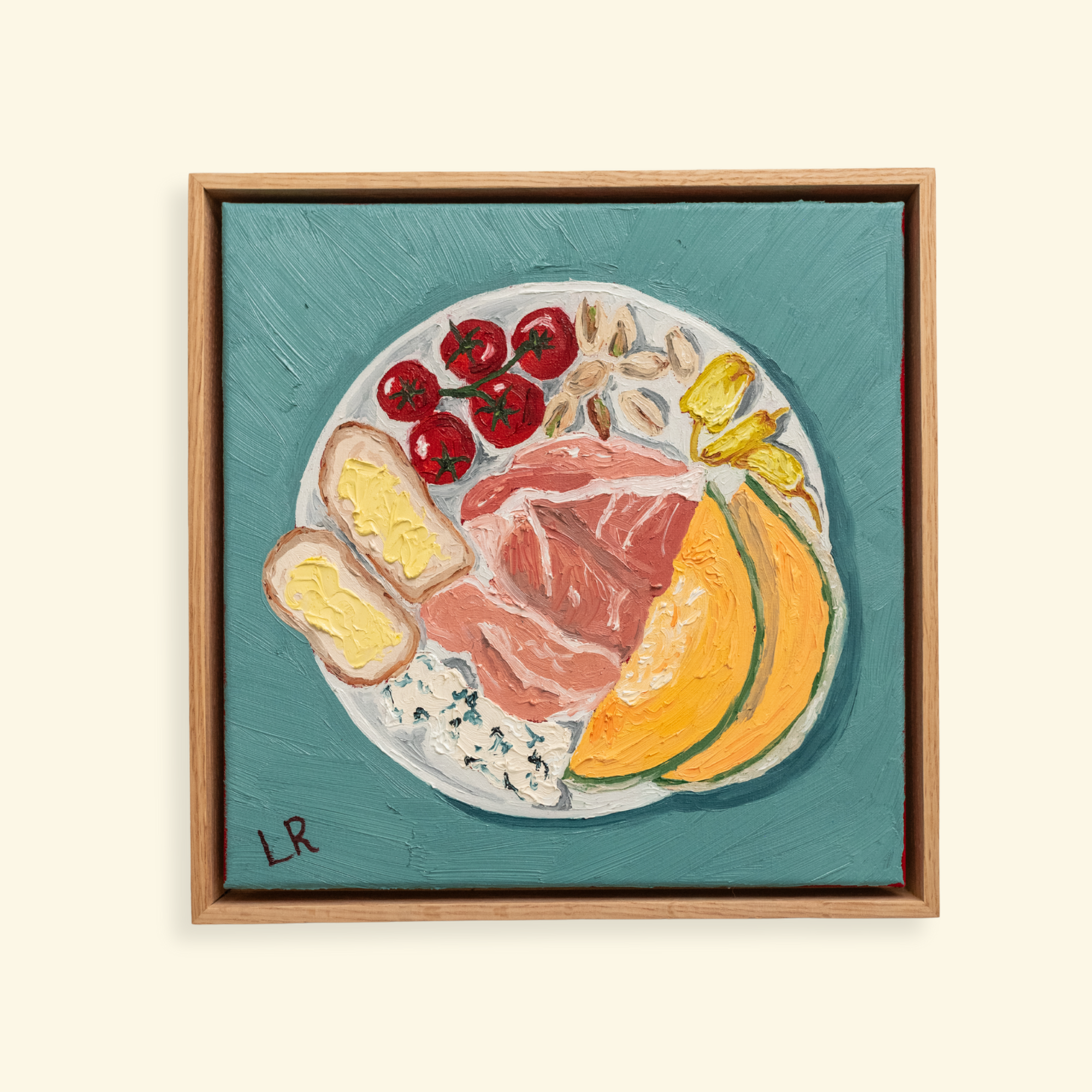 Girl Dinner: The Snack Plate | Original Oil Painting (14x14") | Ships Early 2026