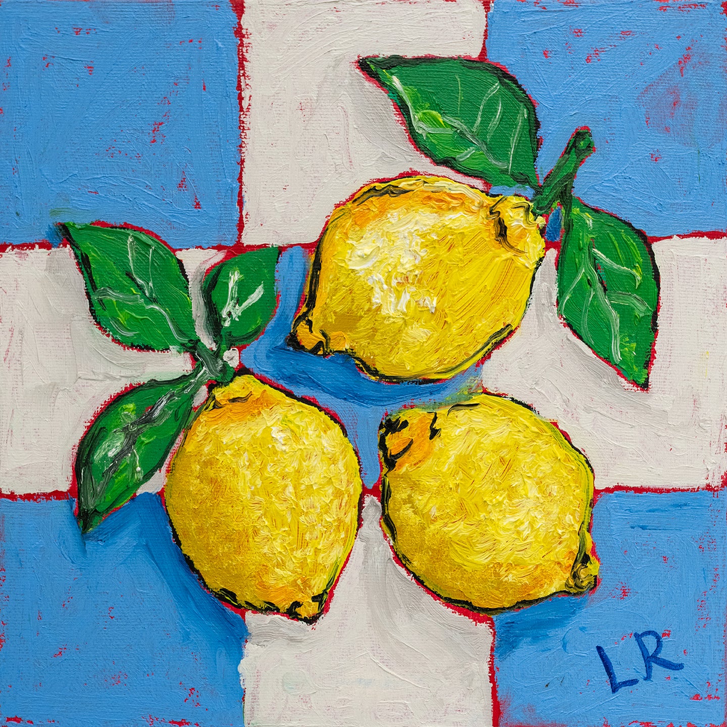 Lemons & Linen | Original Oil Painting (9x9") | Ships Early 2026