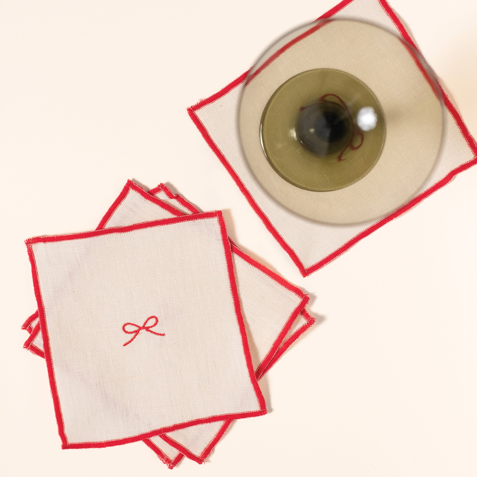 COMING SOON: Party Bows | Laura Rees Art Linen Cocktail Napkins (Set of 4)