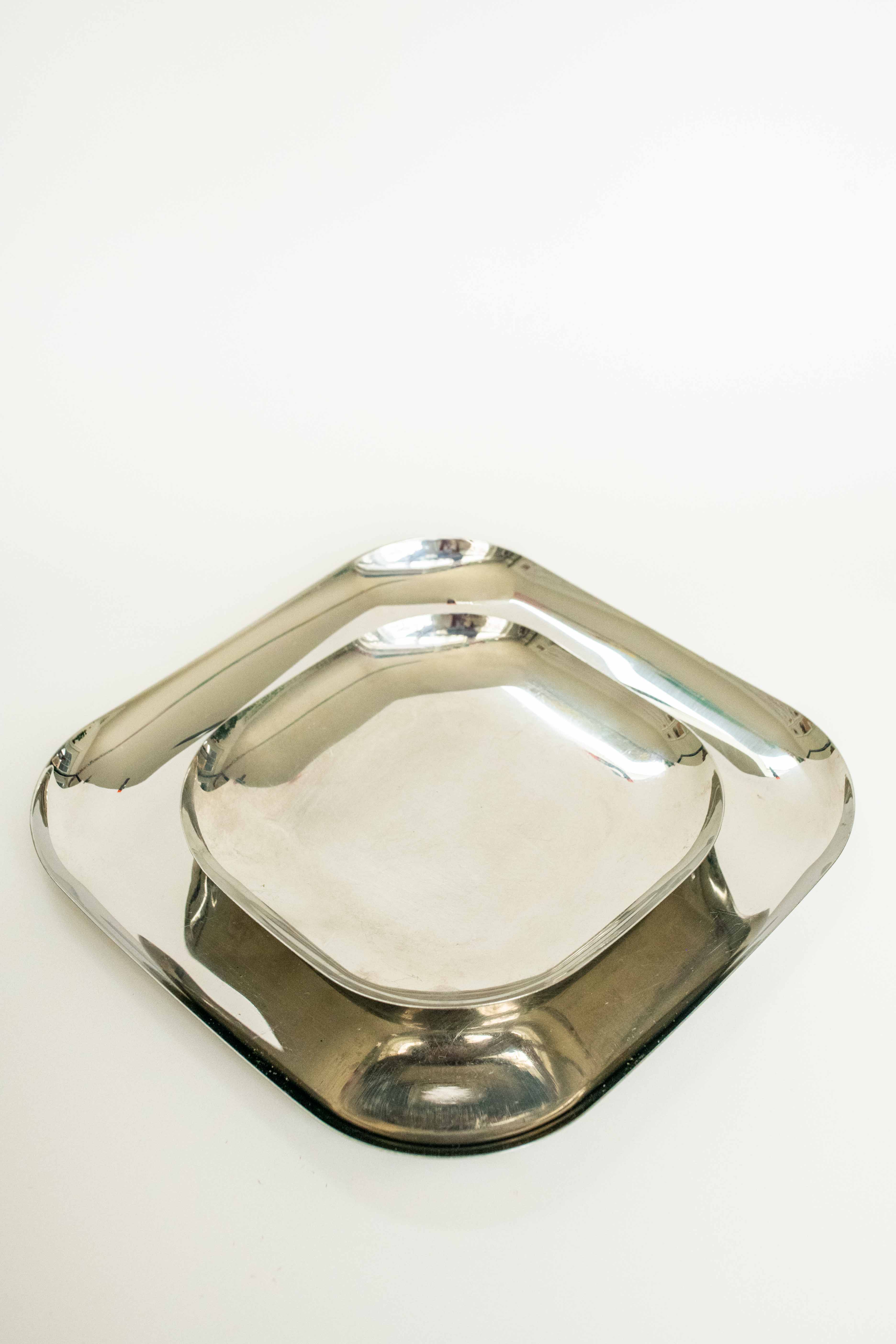 COMING SOON: Vintage Stainless Steel Dinner & Side Plates | Laura Rees Art (Sets of 4)
