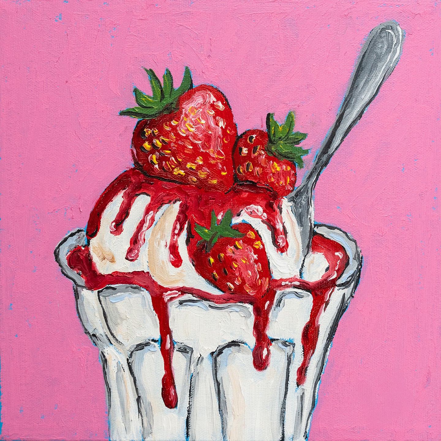 Sundae Best | Original Oil Painting (9x9") | Ships Early 2026