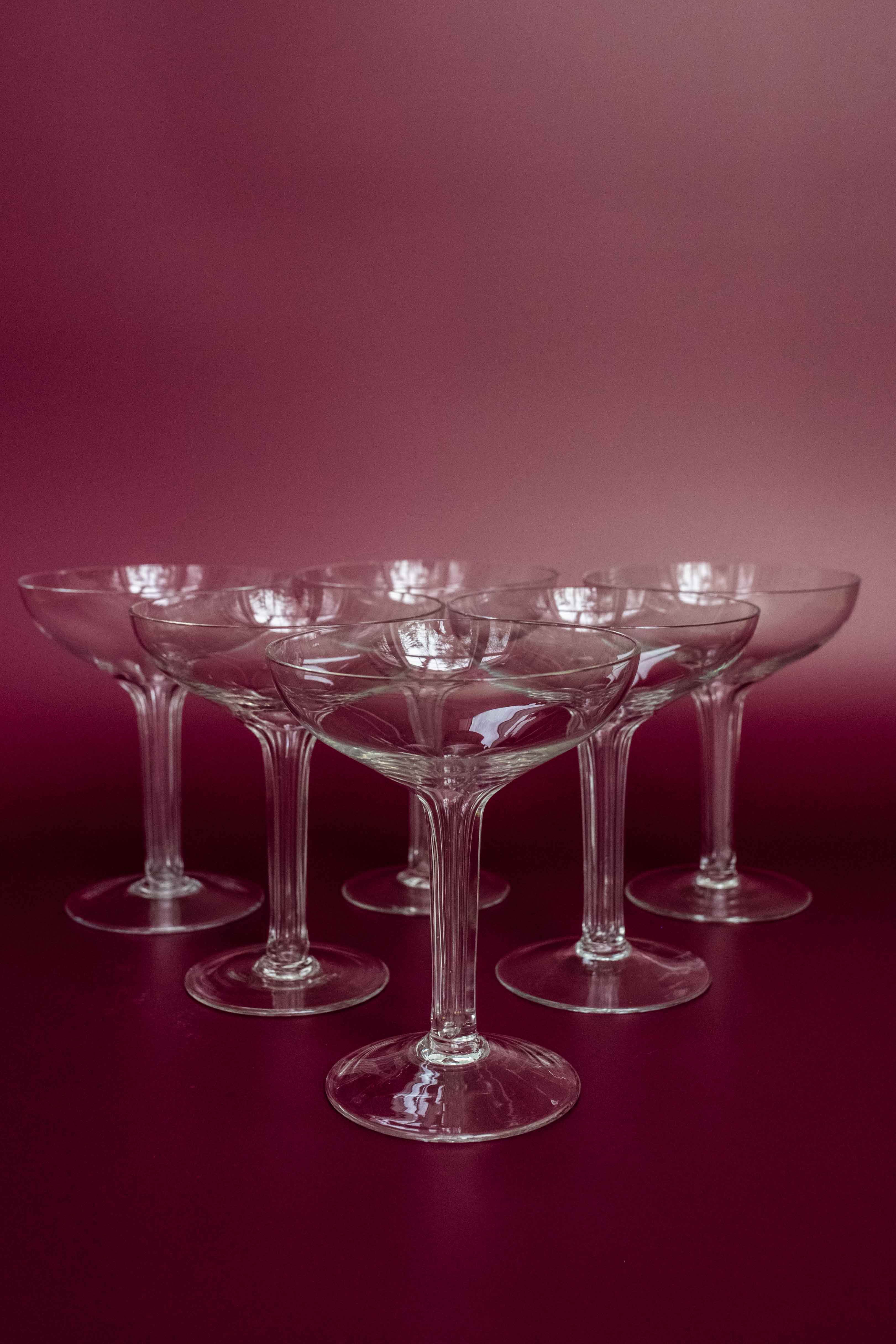 COMING SOON: One-of-a-kind Retro-Style Glass Coupes | Laura Rees Art (Set of 6)