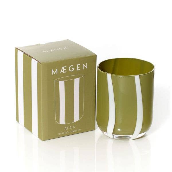 COMING SOON: Olive & White | MÆGEN Atina Glassware (Set of 2)