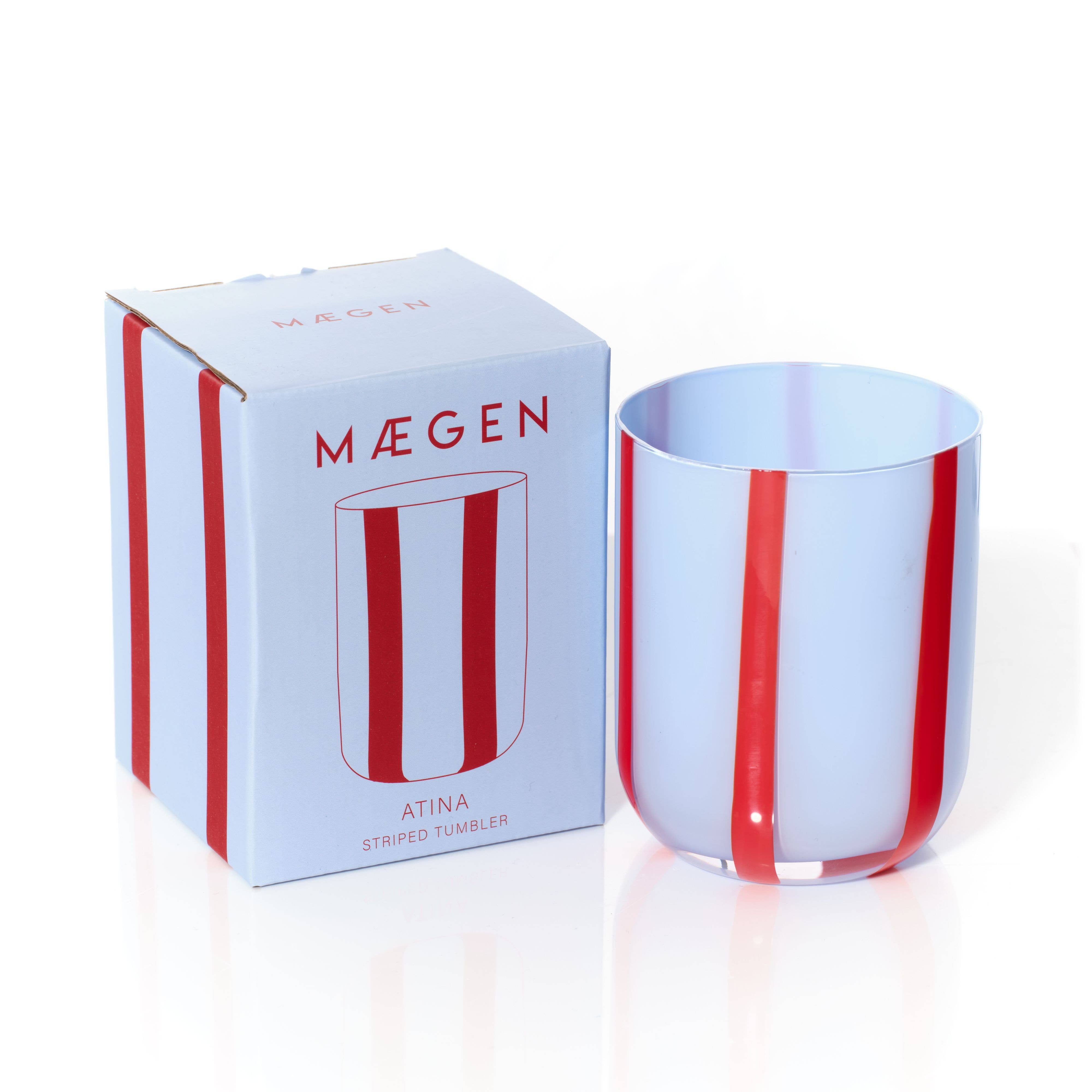 COMING SOON: Blue & Red | MÆGEN Atina Glassware (Set of 2)