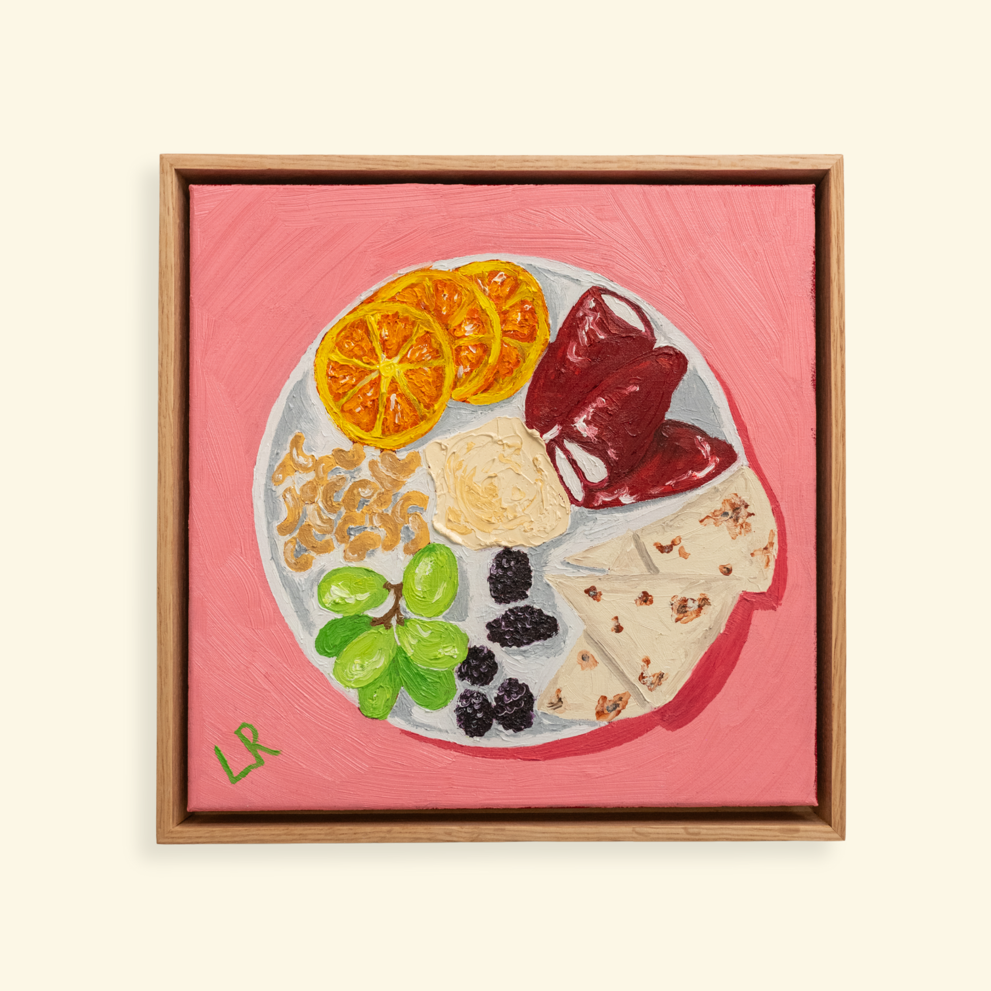 Girl Dinner: Sweet & Salty | Original Oil Painting (14x14") | Ships Early 2026